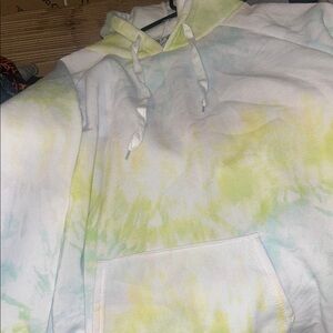 Pastel Tie-Dye Hoodie with Drawstrings